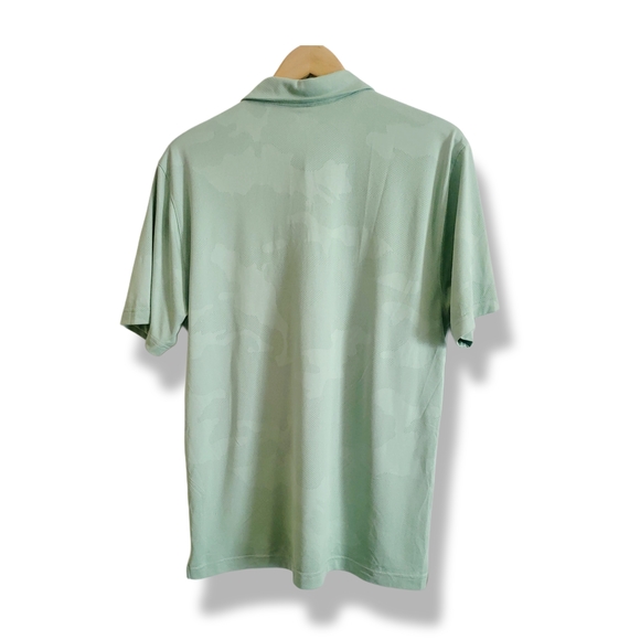 🌿BCG Mens Large Light Green Camo Golf Polo Shirt Short Sleeve - Picture 7 of 11